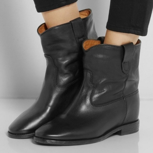Isabel Marant Crisi Concealed-Wedge Ankle Boots - Picture 1 of 15